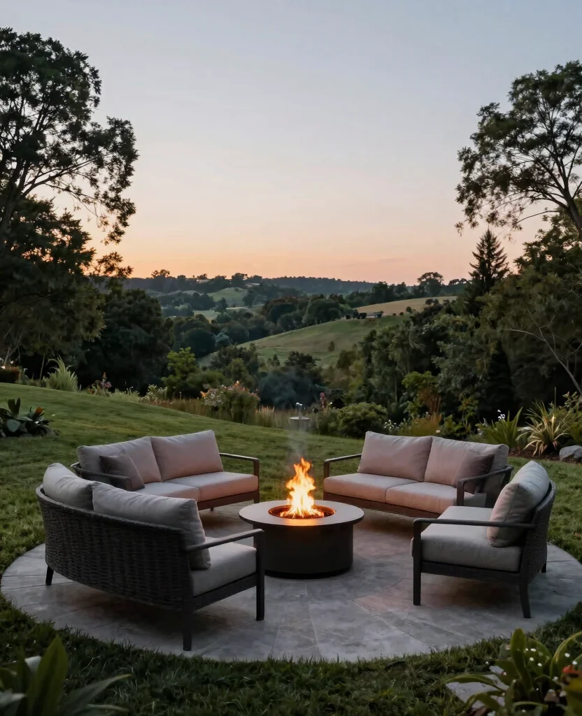 19 Genius Fire Pit Ideas for Sloped Yards That’ll Make You the Envy of the Neighborhood! 68 19 Genius Fire Pit Ideas for Sloped Yards That’ll Make You the Envy of the Neighborhood! - 7. Fire Pit with Views