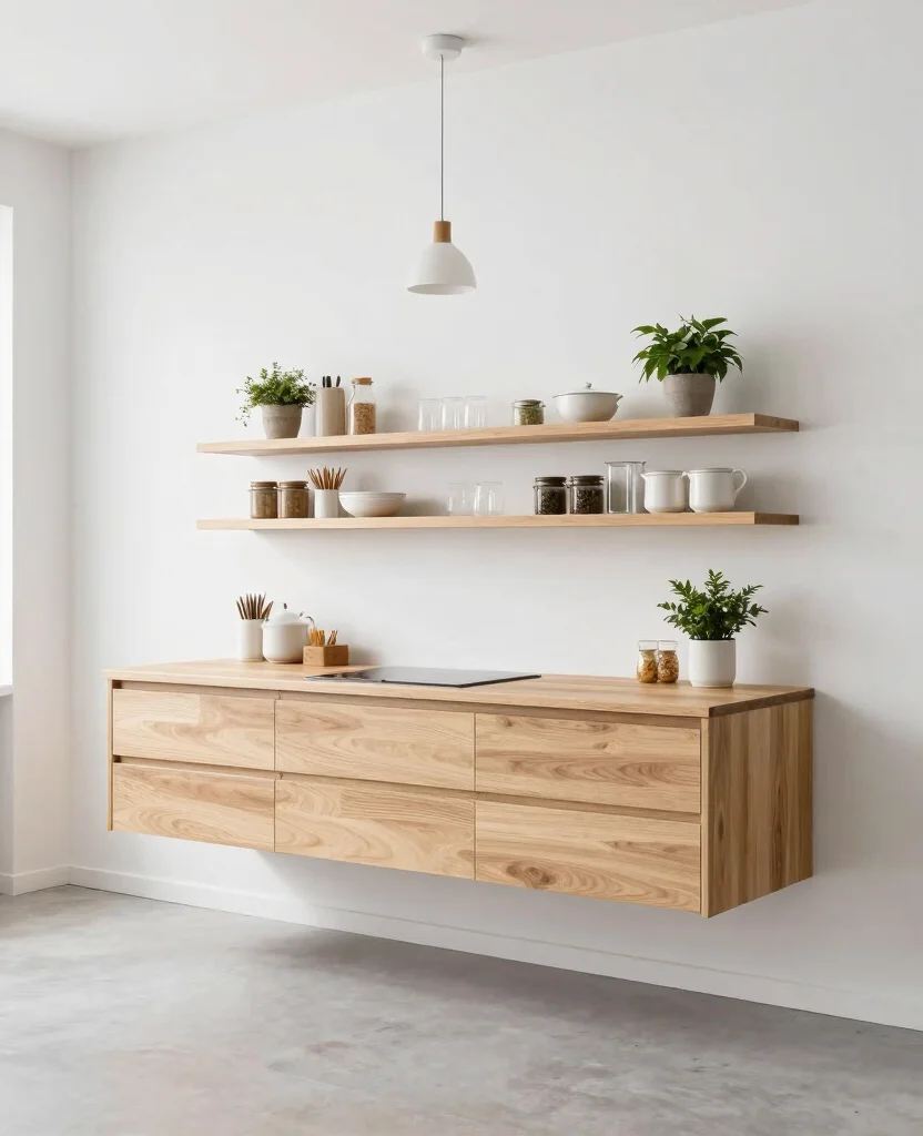 19 Kitchen Island Designs for Small Spaces That Will Maximize Every Inch! - 1. The Floating Kitchen Island 1