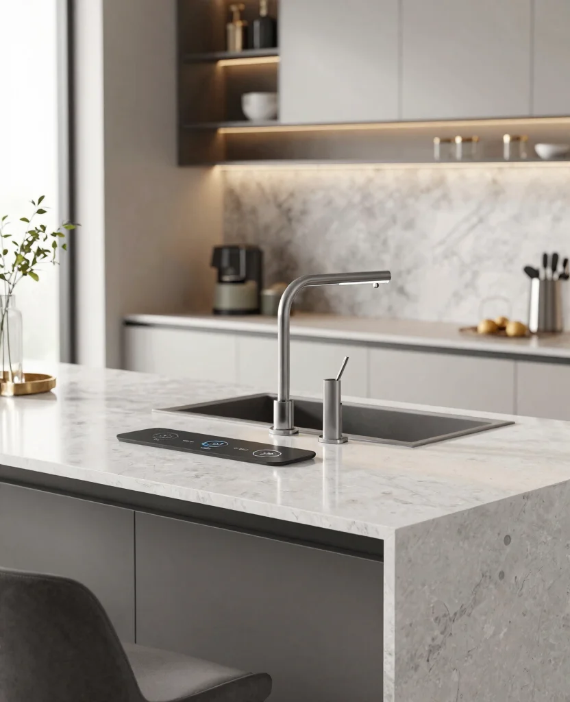 19 Kitchen Island Designs for Small Spaces That Will Maximize Every Inch! - 19. Smart Tech Islands 1