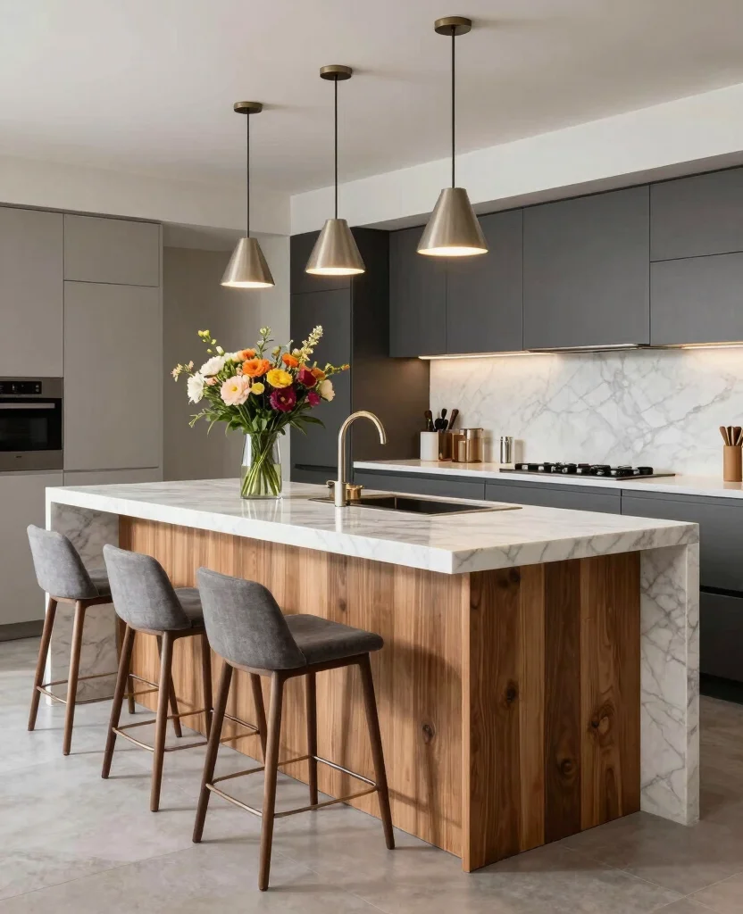 19 Kitchen Island Designs for Small Spaces That Will Maximize Every Inch! - 5. Multi-Level Island 1