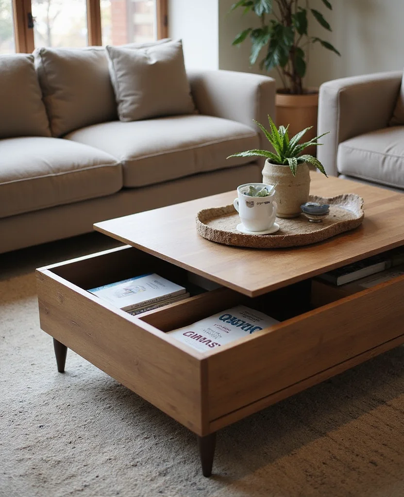 19 Living Room Storage Ideas That'll Declutter Your Space and Blow Your Mind! 2 19 Living Room Storage Ideas That'll Declutter Your Space and Blow Your Mind! - 1. Multi-Functional Coffee Tables