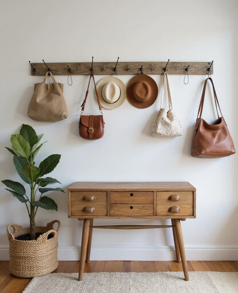 19 Living Room Storage Ideas That'll Declutter Your Space and Blow Your Mind! 114 19 Living Room Storage Ideas That'll Declutter Your Space and Blow Your Mind! - 11. Wall-Mounted Hooks