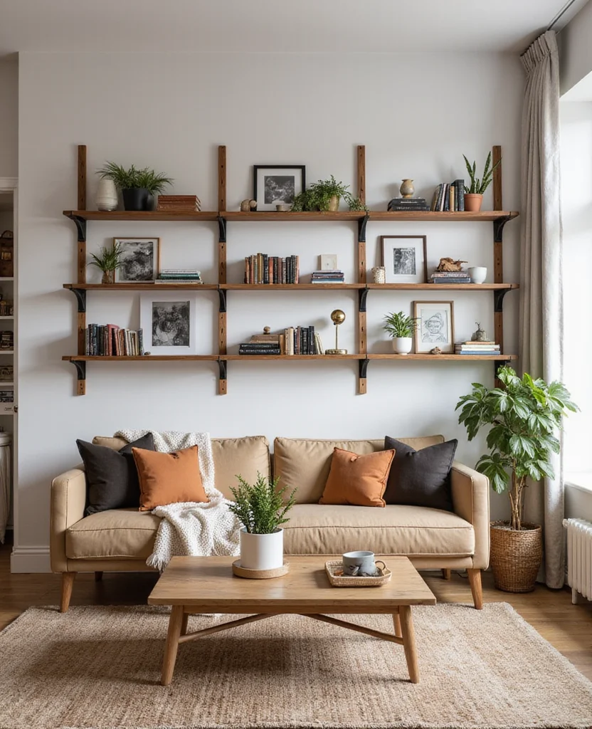 19 Living Room Storage Ideas That'll Declutter Your Space and Blow Your Mind! 182 19 Living Room Storage Ideas That'll Declutter Your Space and Blow Your Mind! - 17. Ladder Shelves