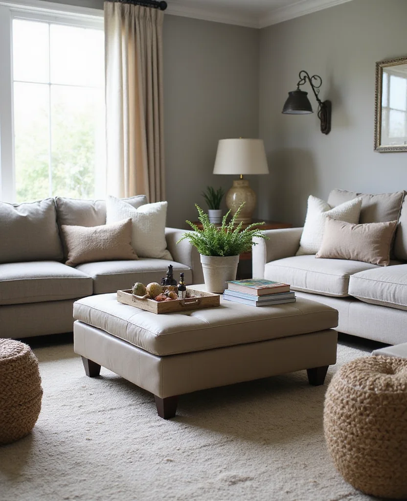 19 Living Room Storage Ideas That'll Declutter Your Space and Blow Your Mind! 35 19 Living Room Storage Ideas That'll Declutter Your Space and Blow Your Mind! - 4. Stylish Ottomans with Hidden Storage