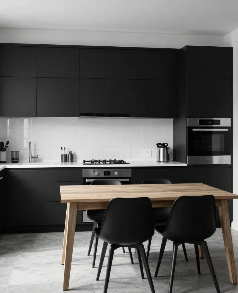 19 Modern Minimalist Kitchen Design Ideas That'll Transform Your Cooking Space! - 1. Sleek Monochrome Materials 1