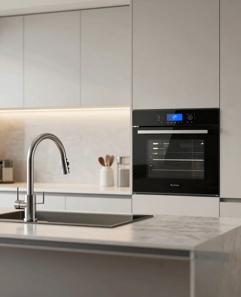 19 Modern Minimalist Kitchen Design Ideas That'll Transform Your Cooking Space! - 10. Smart Technology Integration 1