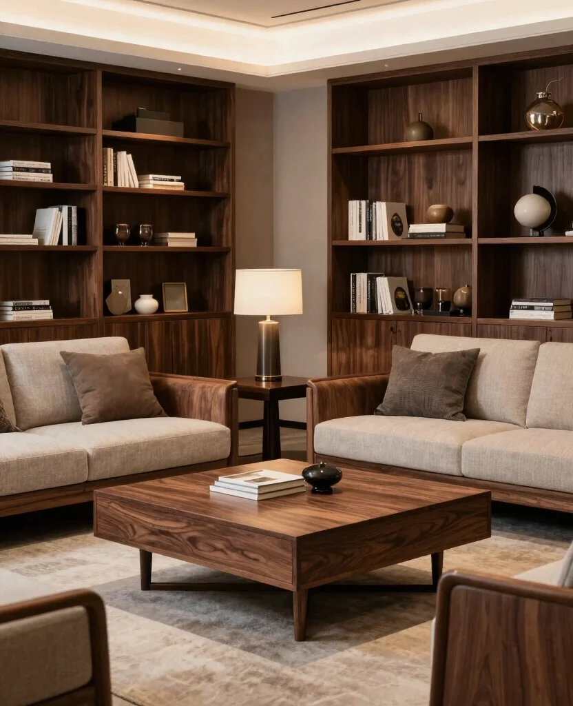 19 Gorgeous Moody Living Room Ideas That'll Make You Want to Curl Up with a Book! 103 19 Moody Living Room Ideas That'll Make You Want to Curl Up with a Book! - 10. Use Dark Wood Accents 1