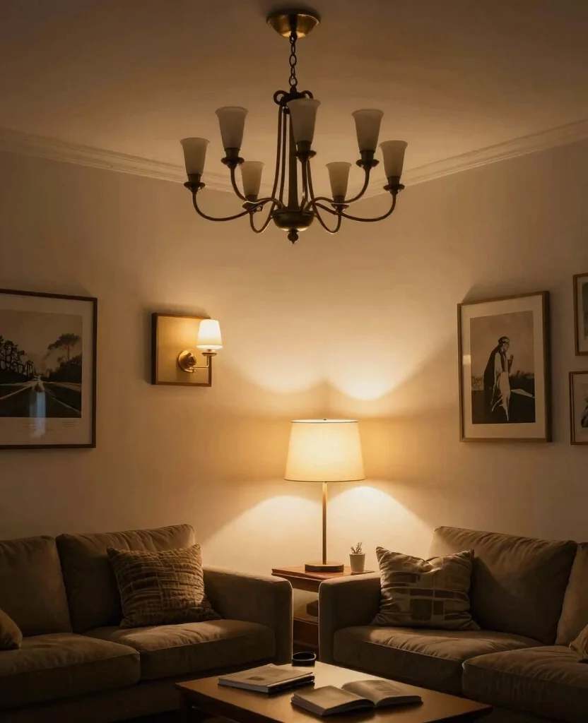 19 Gorgeous Moody Living Room Ideas That'll Make You Want to Curl Up with a Book! 125 19 Moody Living Room Ideas That'll Make You Want to Curl Up with a Book! - 12. Bring in Layered Lighting 1