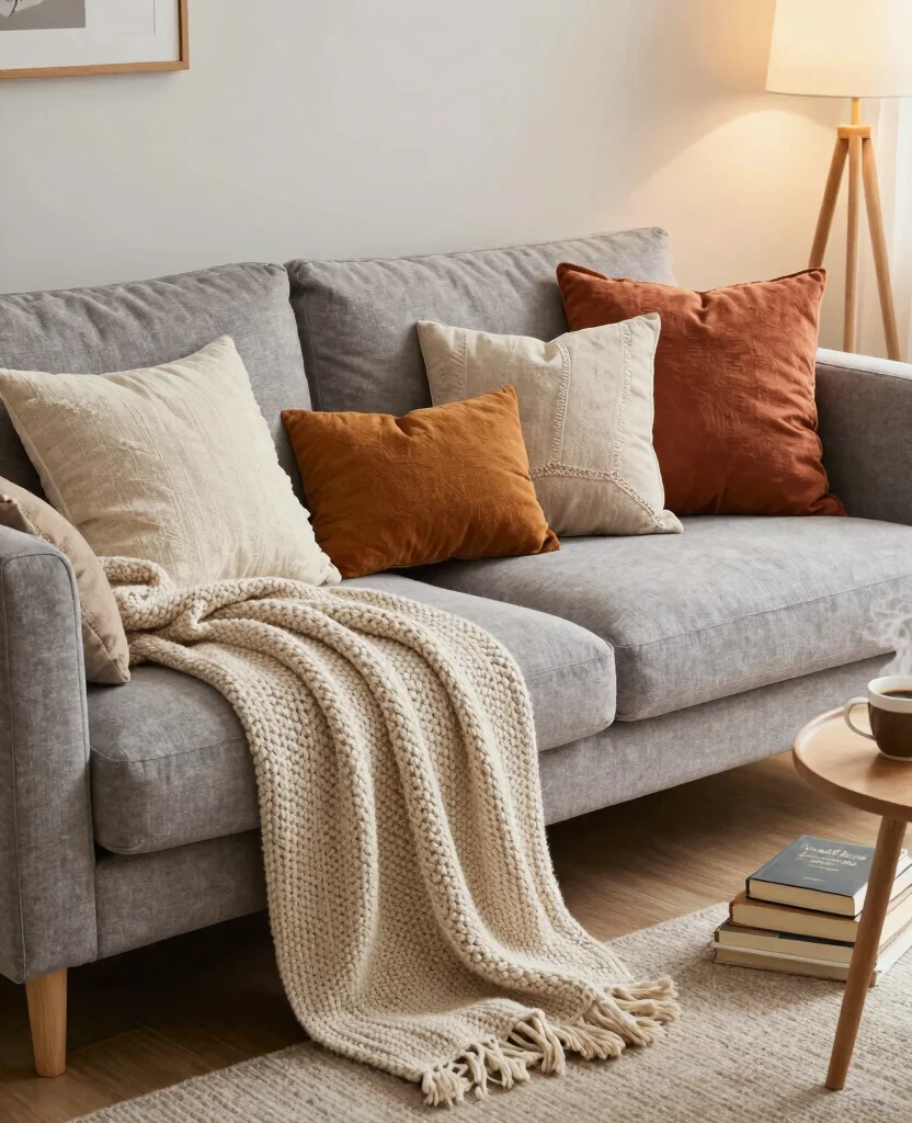 19 Gorgeous Moody Living Room Ideas That'll Make You Want to Curl Up with a Book! 68 19 Moody Living Room Ideas That'll Make You Want to Curl Up with a Book! - 7. Add Cozy Throws and Pillows 1