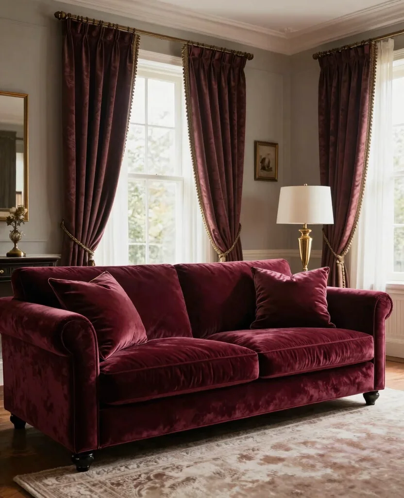 19 Gorgeous Moody Living Room Ideas That'll Make You Want to Curl Up with a Book! 92 19 Moody Living Room Ideas That'll Make You Want to Curl Up with a Book! - 9. Opt for Rich Fabrics 1