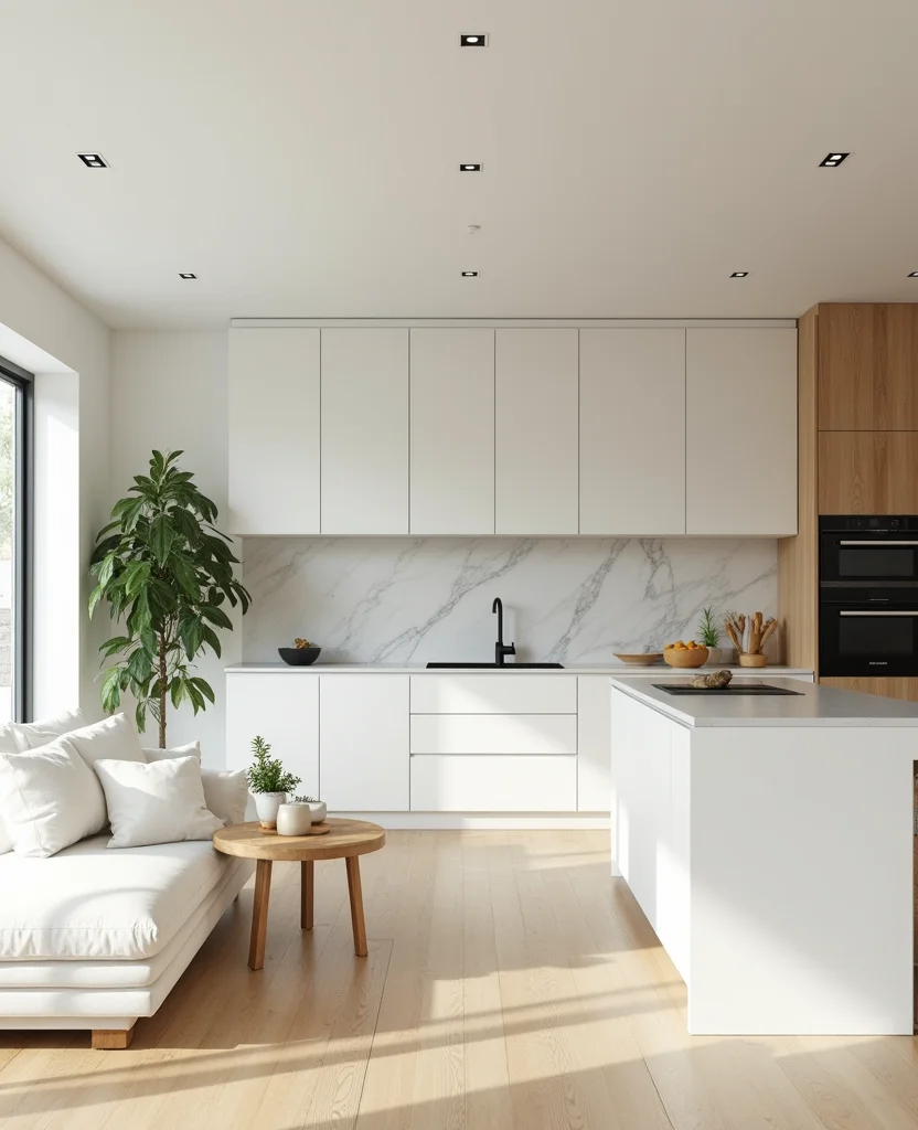 19 Open Kitchen Living Room Ideas That'll Make You Say 'Wow!' (You Won't Believe #14!) - 1. Sleek Minimalist Marvels