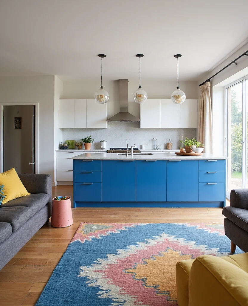 19 Open Kitchen Living Room Ideas That'll Make You Say 'Wow!' (You Won't Believe #14!) - 3. Bold Color Statements