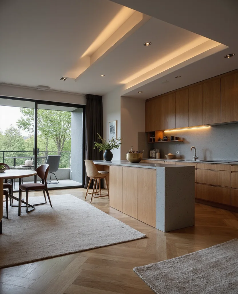 19 Open Kitchen Living Room Ideas That'll Make You Say 'Wow!' (You Won't Believe #14!) - 7. Contemporary Elegance