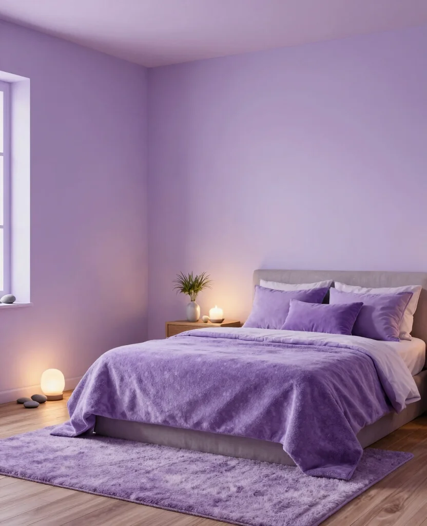 19 Purple Bedroom Ideas That'll Make You Dream in Color (You Won't Believe #7!) - 10. Spa-Inspired Retreat 1
