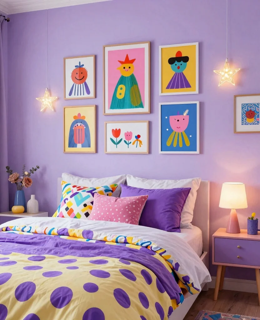 19 Purple Bedroom Ideas That'll Make You Dream in Color (You Won't Believe #7!) - 12. Whimsical Touches 1