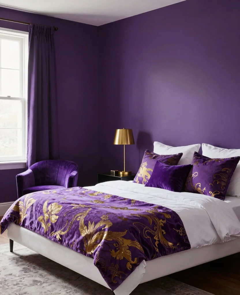 19 Purple Bedroom Ideas That'll Make You Dream in Color (You Won't Believe #7!) - 2. Bold Purple Accents 1