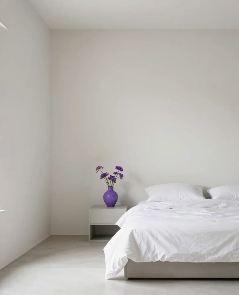 19 Purple Bedroom Ideas That'll Make You Dream in Color (You Won't Believe #7!) - 8. Modern Minimalism 1