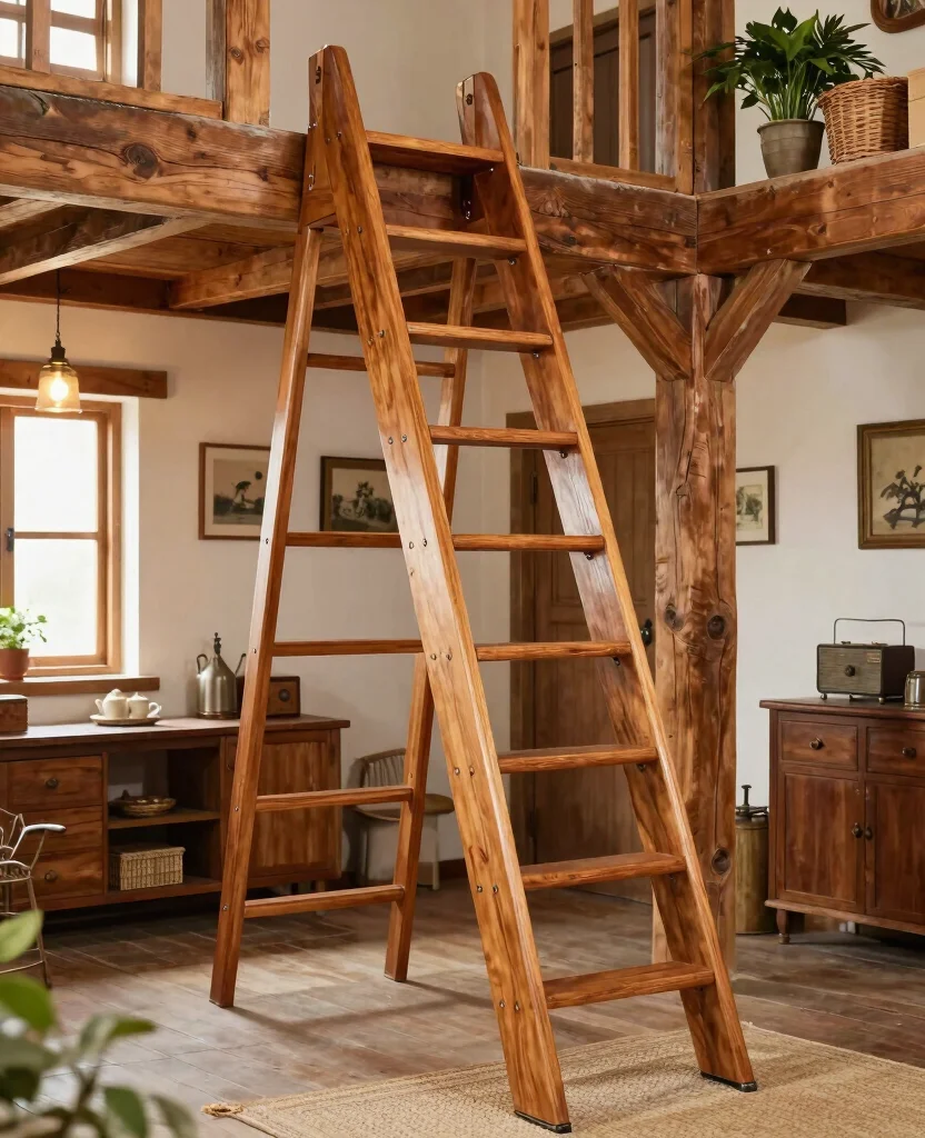 19 Retractable Loft Ladders Perfect for Small Spaces (You Won't Believe #12!) - 1. Classic Wooden Retractable Ladder 1