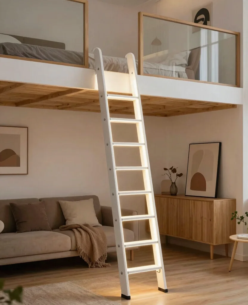 19 Retractable Loft Ladders Perfect for Small Spaces (You Won't Believe #12!) - 12. Retractable Ladder with Built-In Lighting (You Won't Believe This!) 1