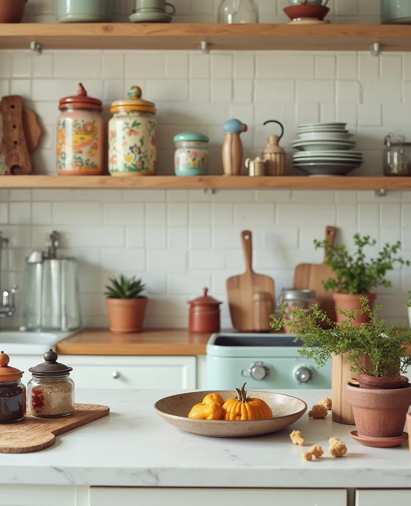 19 Retro Pink Kitchen Ideas That'll Make You Swoon Over Nostalgia! - 13. Fun Vintage Accessories
