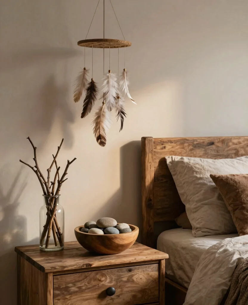 19 Rustic Bedroom Ideas That'll Make You Feel Like You're in a Cozy Cabin! - 13. Incorporating Natural Elements 1