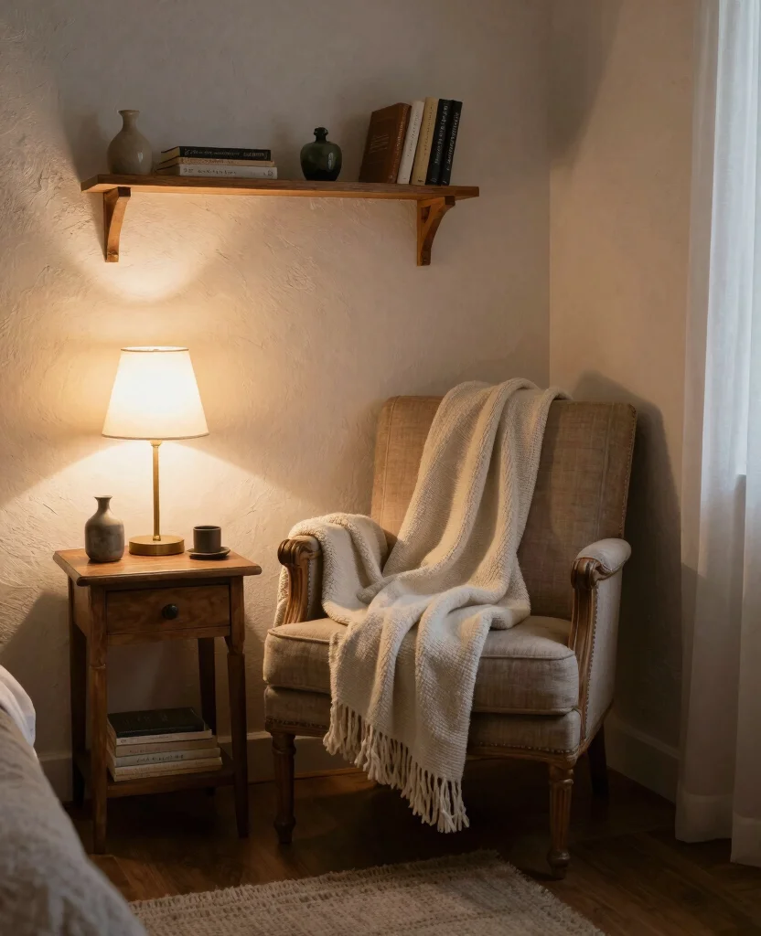 19 Rustic Bedroom Ideas That'll Make You Feel Like You're in a Cozy Cabin! - 17. Cozy Corner Nooks 1