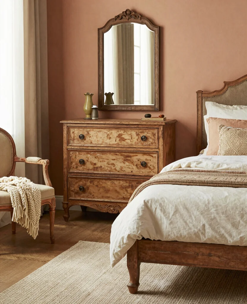 19 Rustic Bedroom Ideas That'll Make You Feel Like You're in a Cozy Cabin! - 4. Vintage Furniture Finds 1