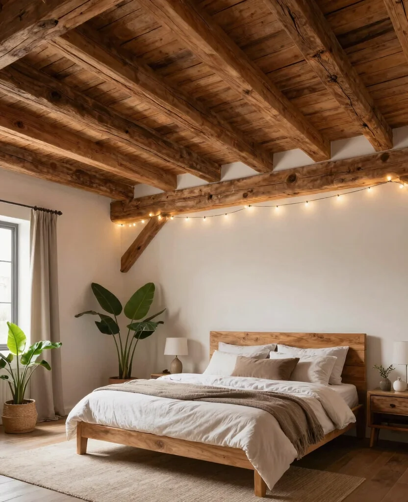19 Rustic Bedroom Ideas That'll Make You Feel Like You're in a Cozy Cabin! - 9. Exposed Beams 1