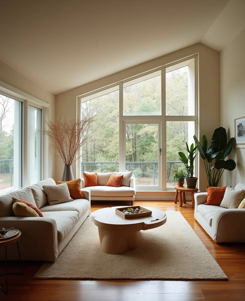 19 Sloped Ceiling Living Room Ideas That'll Make You Say 'Wow!' - 14. Play with Shape and Form