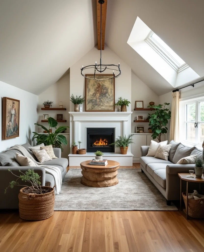 19 Sloped Ceiling Living Room Ideas That'll Make You Say 'Wow!' - 19. Personalized Decor Touches