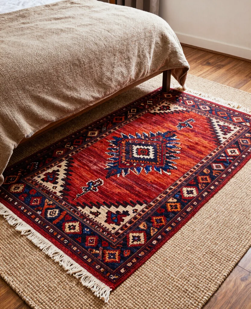 19 Stunning Afrohemian Bedroom Ideas That Will Inspire Your Next Makeover! - 12. Layered Rugs