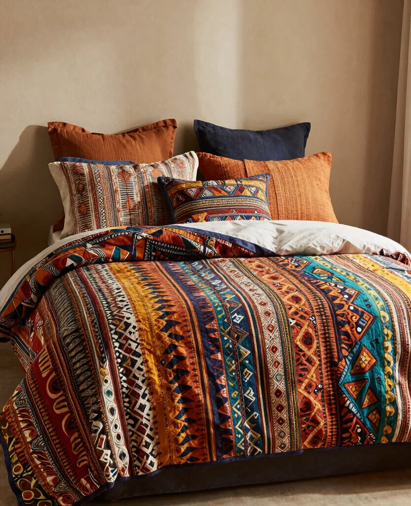 19 Stunning Afrohemian Bedroom Ideas That Will Inspire Your Next Makeover! - 17. Unique Bed Linens