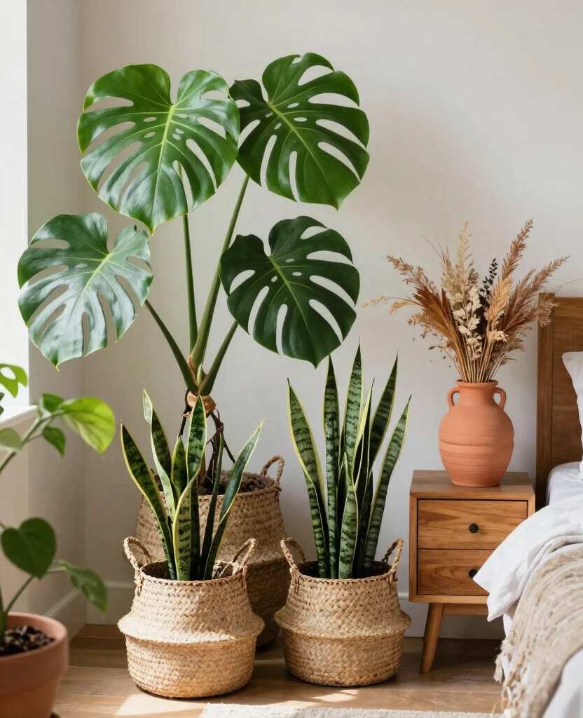 19 Stunning Afrohemian Bedroom Ideas That Will Inspire Your Next Makeover! - 3. Nature-Inspired Decor