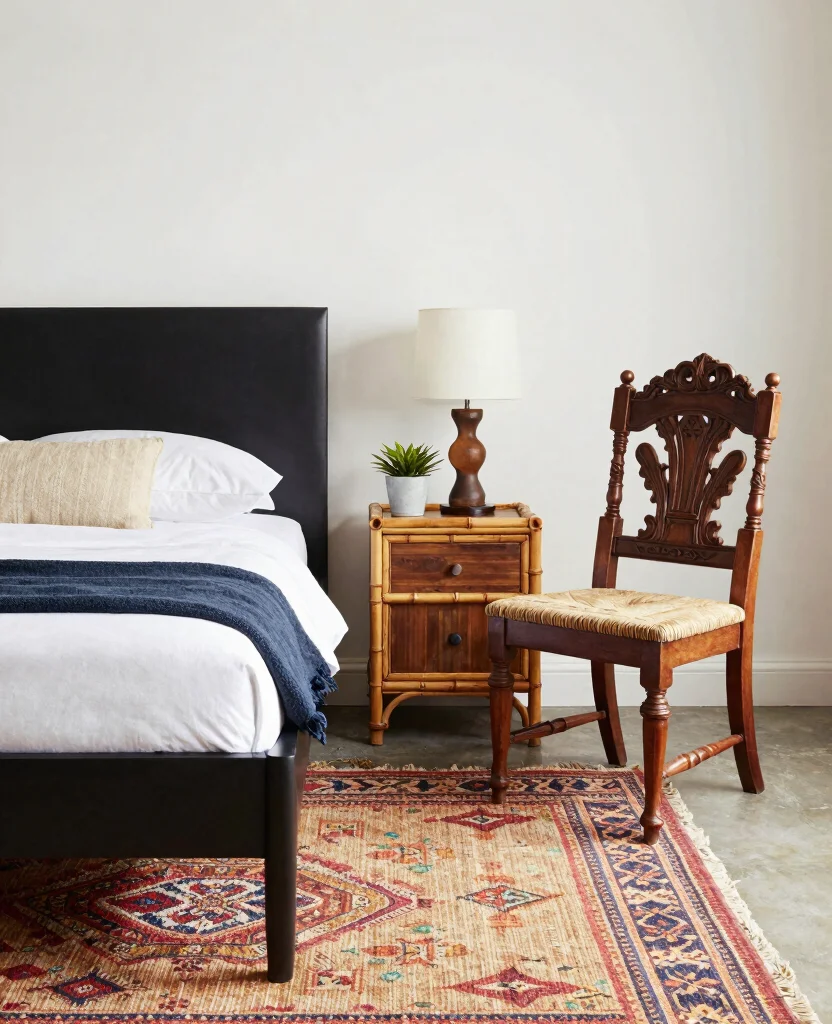 19 Stunning Afrohemian Bedroom Ideas That Will Inspire Your Next Makeover! - 6. Eclectic Furniture Choices