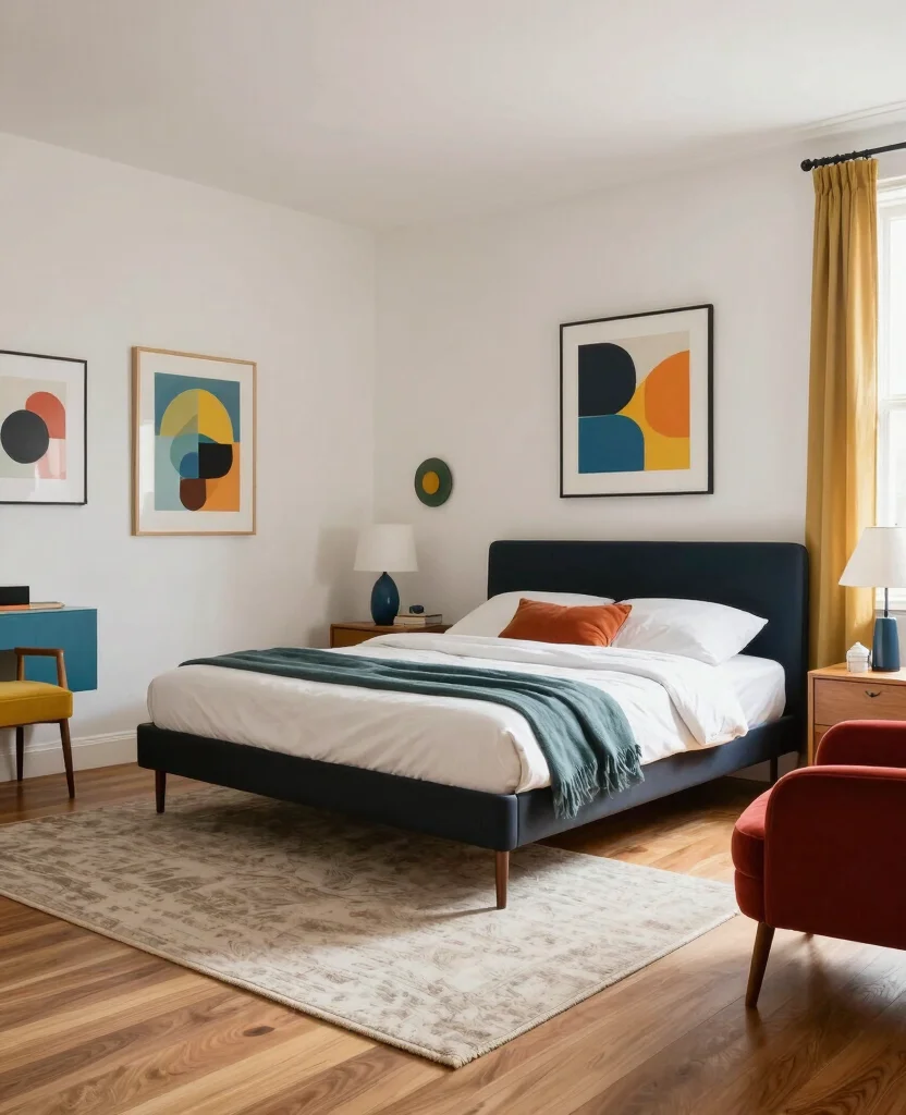 19 Stunning types of Bedroom Styles and Layouts That Will Transform Your Space (You Won't Believe #7!) 159 19 Stunning Bedroom Styles and Layouts That Will Transform Your Space (You Won't Believe #7!) - 15. Mid-Century Modern 1