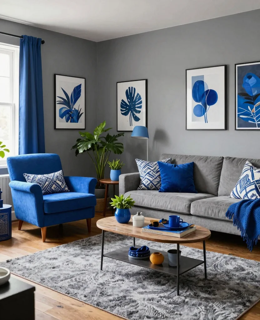 19 Stunning Blue and Gray Living Room Ideas That'll Inspire Your Next Makeover! - 3. Eclectic Mix 1