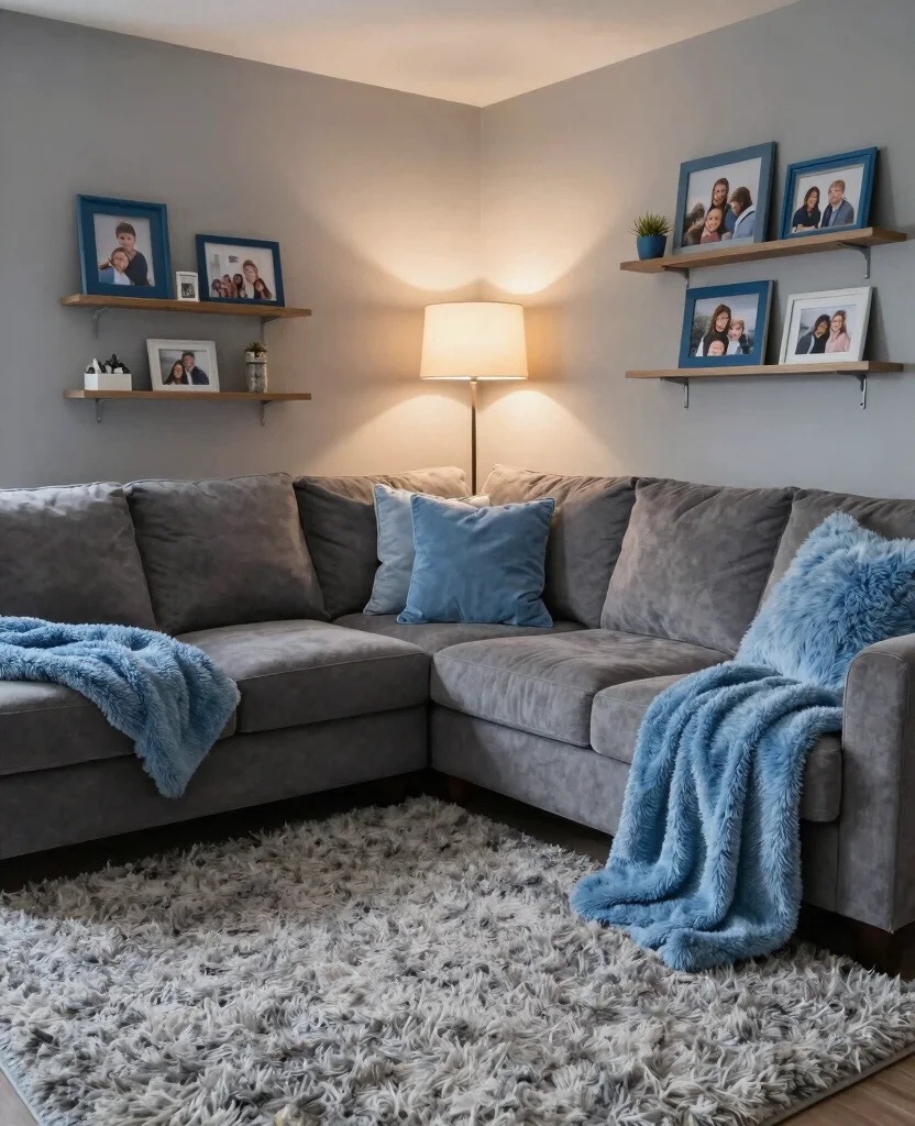19 Stunning Blue and Gray Living Room Ideas That'll Inspire Your Next Makeover! - 4. Cozy Comfort 1