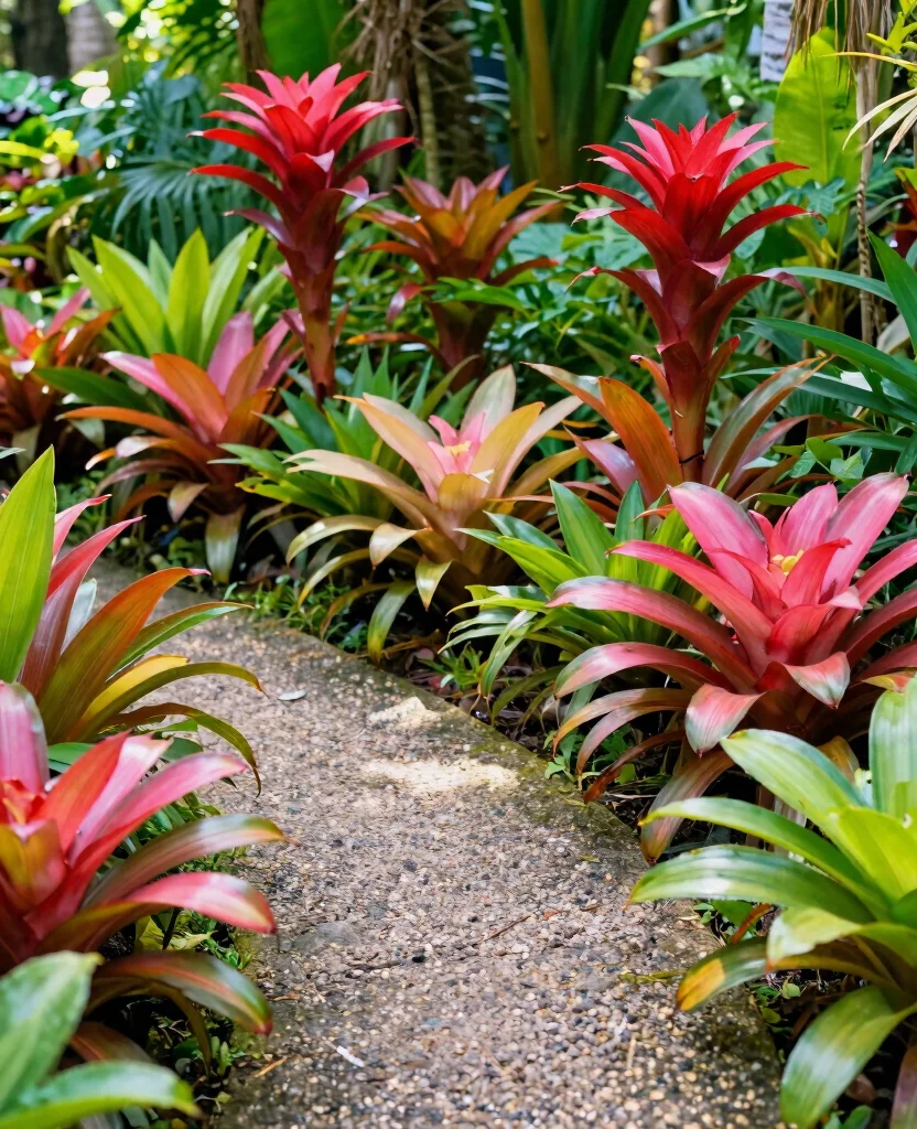 19 Stunning Bromeliad Landscaping Ideas That Will Transform Your Garden into a Tropical Paradise! 103 19 Stunning Bromeliad Landscaping Ideas That Will Transform Your Garden into a Tropical Paradise! - 10. Bromeliad Pathways