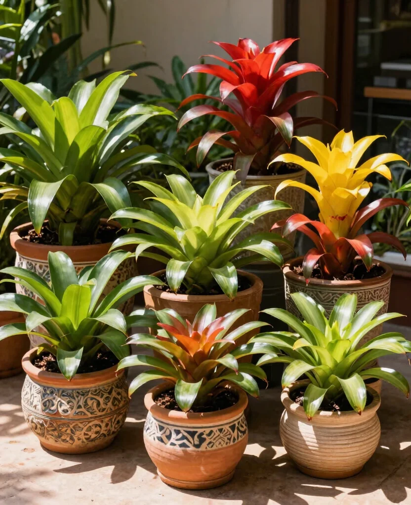 19 Stunning Bromeliad Landscaping Ideas That Will Transform Your Garden into a Tropical Paradise! 114 19 Stunning Bromeliad Landscaping Ideas That Will Transform Your Garden into a Tropical Paradise! - 11. Bromeliad Containers