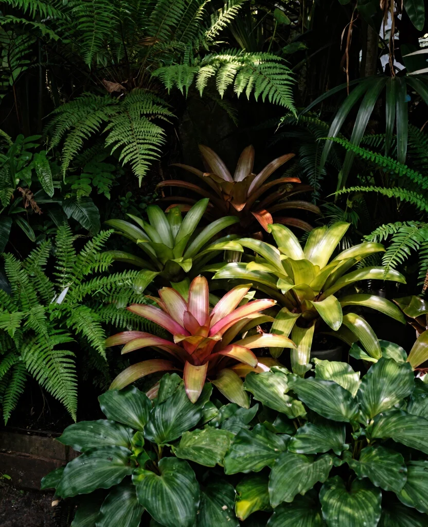 19 Stunning Bromeliad Landscaping Ideas That Will Transform Your Garden into a Tropical Paradise! 147 19 Stunning Bromeliad Landscaping Ideas That Will Transform Your Garden into a Tropical Paradise! - 14. Bromeliads in Shade Gardens