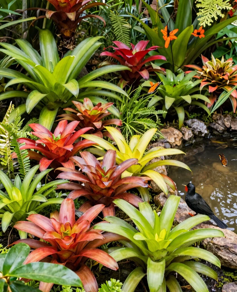 19 Stunning Bromeliad Landscaping Ideas That Will Transform Your Garden into a Tropical Paradise! 193 19 Stunning Bromeliad Landscaping Ideas That Will Transform Your Garden into a Tropical Paradise! - 18. Bromeliads for Wildlife Gardens
