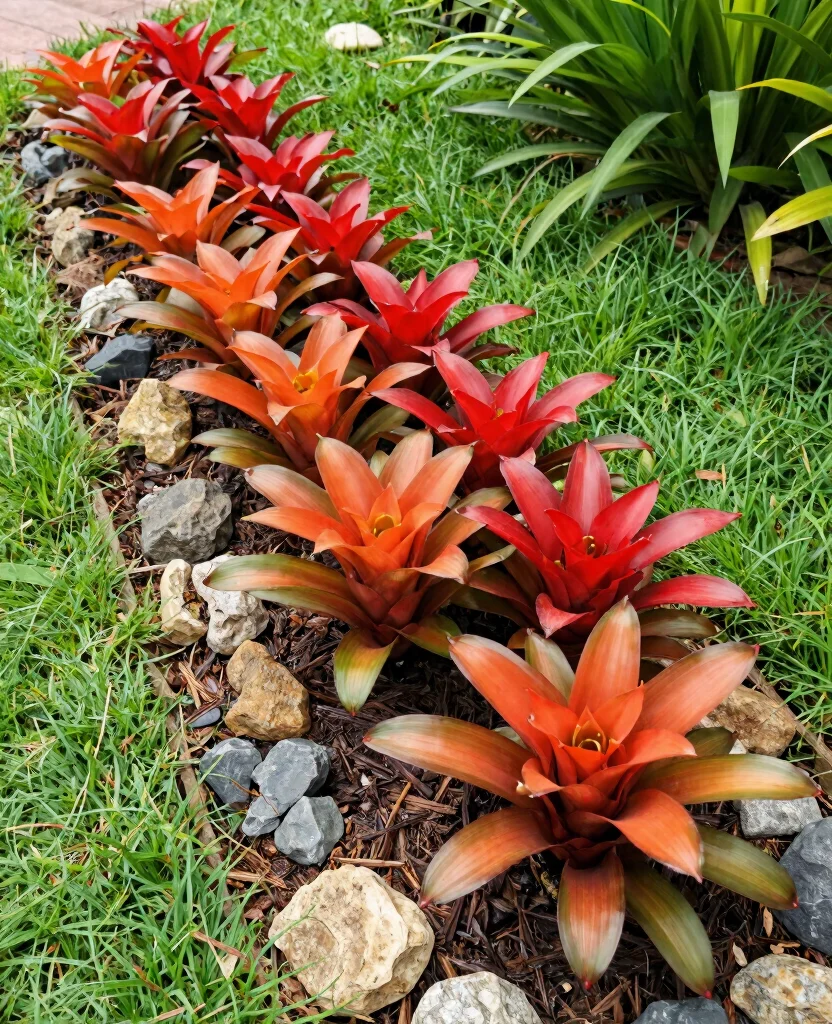 19 Stunning Bromeliad Landscaping Ideas That Will Transform Your Garden into a Tropical Paradise! 68 19 Stunning Bromeliad Landscaping Ideas That Will Transform Your Garden into a Tropical Paradise! - 7. Bromeliad Borders