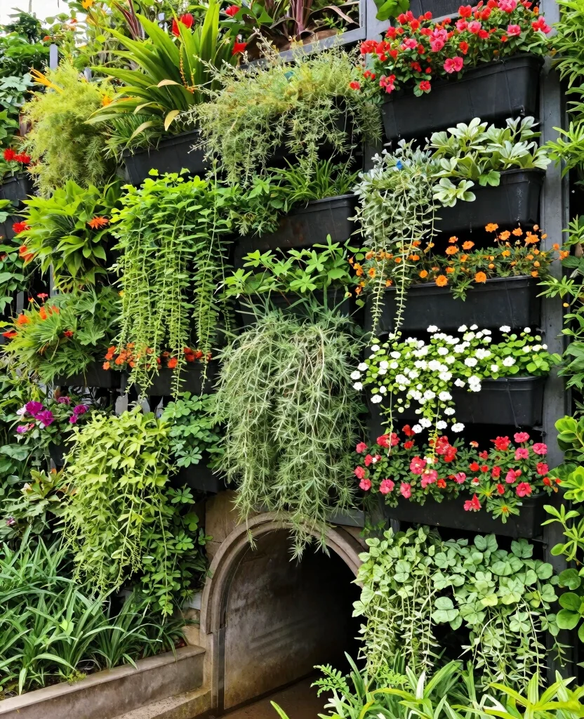 19 Stunning Culvert Landscaping Ideas That Will Transform Your Yard Into a Paradise! 125 19 Stunning Culvert Landscaping Ideas That Will Transform Your Yard Into a Paradise! - 12. Vertical Garden