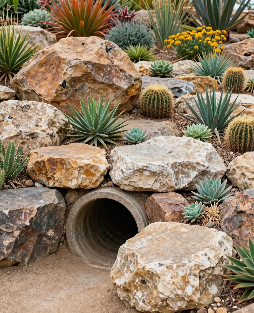 19 Stunning Culvert Landscaping Ideas That Will Transform Your Yard Into a Paradise! 35 19 Stunning Culvert Landscaping Ideas That Will Transform Your Yard Into a Paradise! - 4. Rock Garden Delight