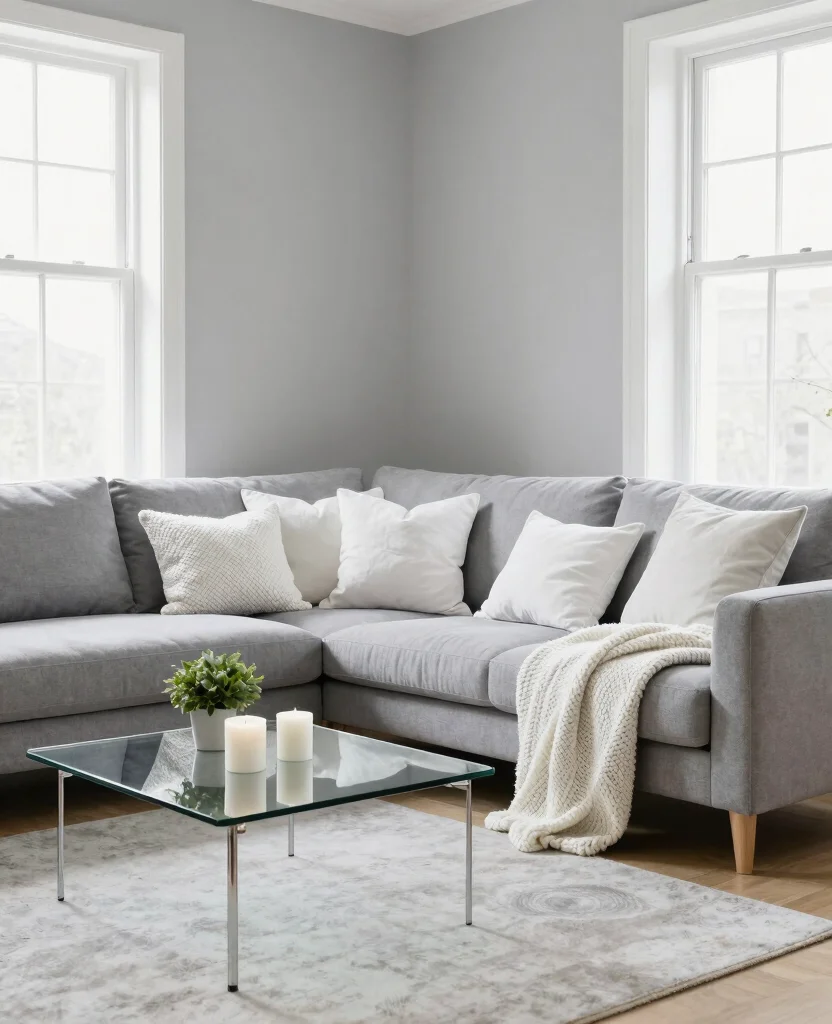 19 Stunning Gray and White Living Room Ideas That Redefine Minimalism (You’ll Love #12!) - 1. Monochromatic Elegance 1