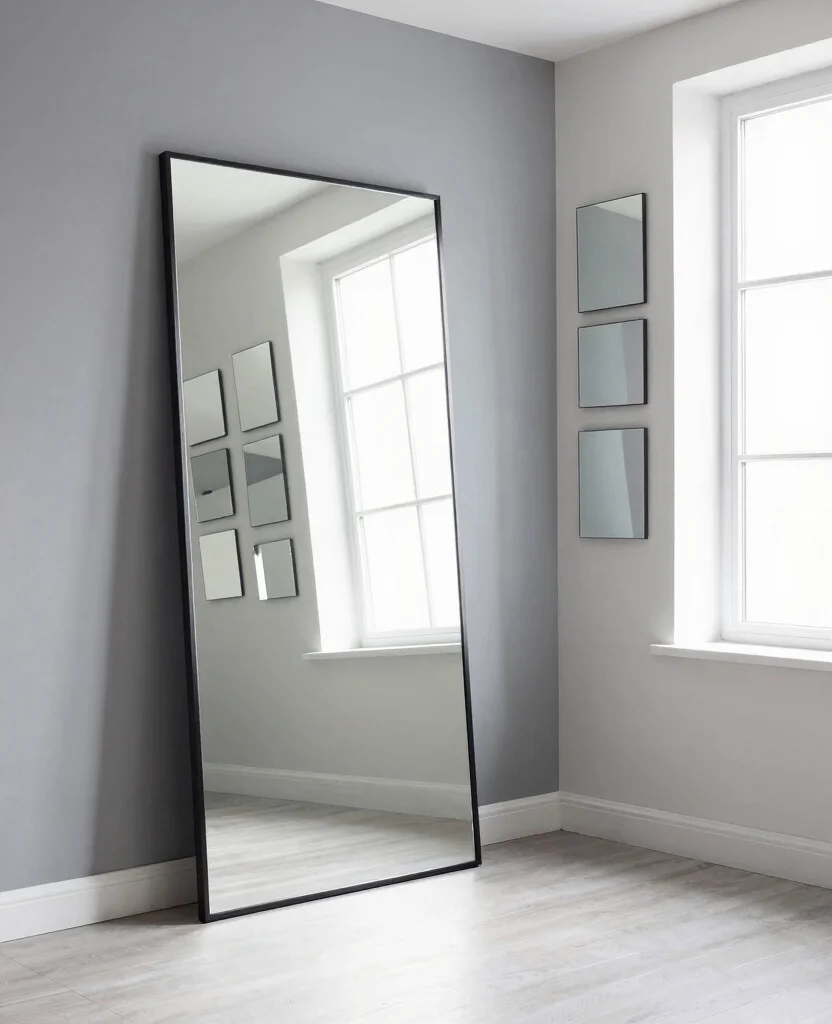 19 Stunning Gray and White Living Room Ideas That Redefine Minimalism (You’ll Love #12!) - 11. Smart Use of Mirrors 1