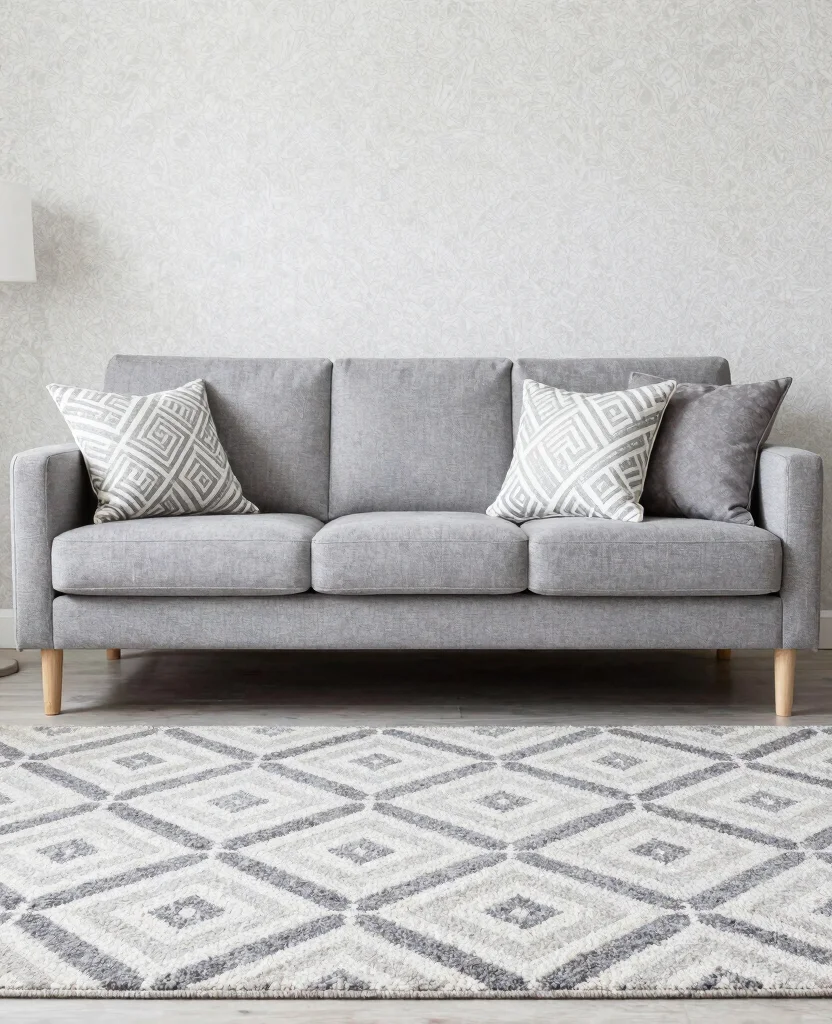 19 Stunning Gray and White Living Room Ideas That Redefine Minimalism (You’ll Love #12!) - 12. Playful Patterns 1