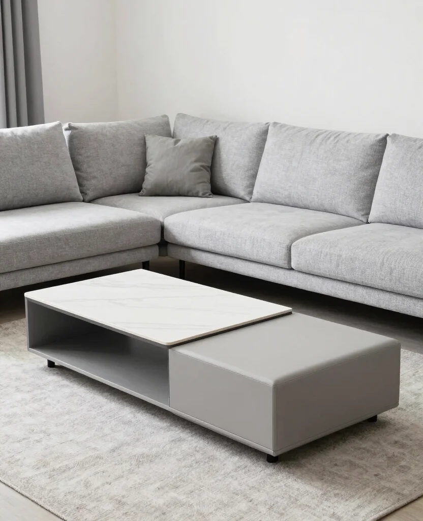 19 Stunning Gray and White Living Room Ideas That Redefine Minimalism (You’ll Love #12!) - 17. Multi-Functional Furniture 1