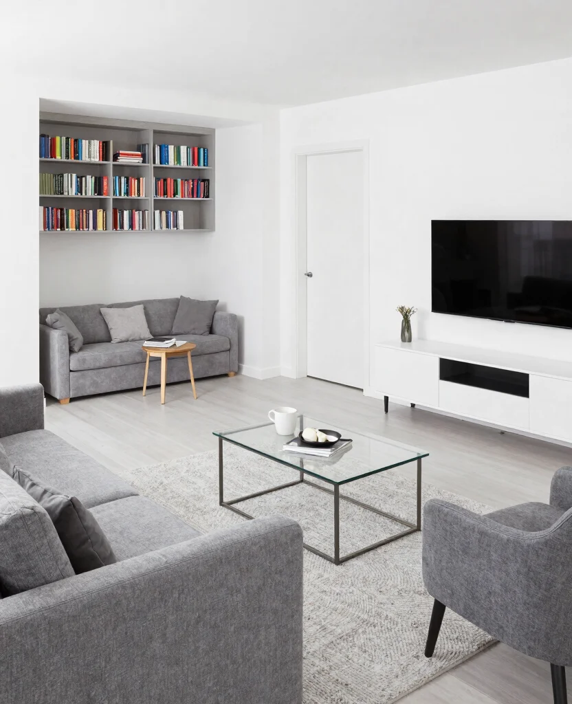 19 Stunning Gray and White Living Room Ideas That Redefine Minimalism (You’ll Love #12!) - 19. Thoughtful Layouts 1