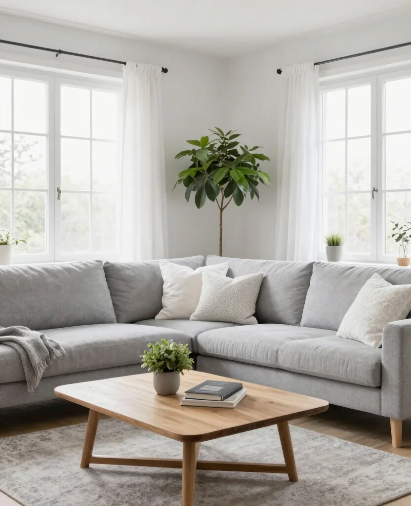 19 Stunning Gray and White Living Room Ideas That Redefine Minimalism (You’ll Love #12!) - 4. Scandinavian Serenity 1